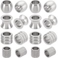 thumbnail image 1 of 40Pcs Metal Spacer Beads Stainless Steel European Beads Column Large Hole Beads Slider Beads with 5mm/6mm Hole, 1 of 5