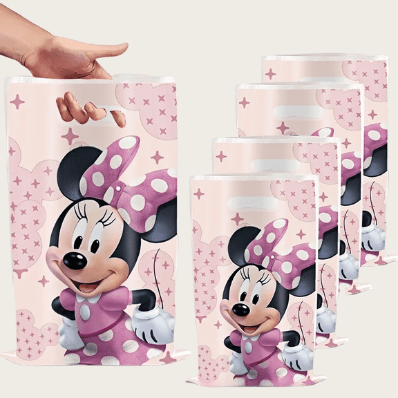 40Pcs Mickey Anime Cartoon Party Favor Gift Bags with Handle - Kids Birthday Goodie Bags for Candy, Themed Party Decorations Supplies