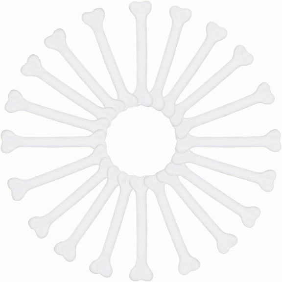 40Pcs Mini Plastic Bone Bones Decorations Bulk White Holiday Scary Simulative Skulls Ornament Pendant Charm for Party Hanging Decor Costume Cosplay DIY Crafts Supplies Brown