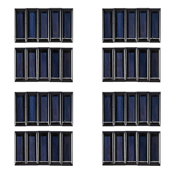 40Pcs Mini Solar Panel New 0.5V 100mA Solar Cells Photovoltaic Panels Module Sun Power Battery Charger DIY 53x18x2.5mm