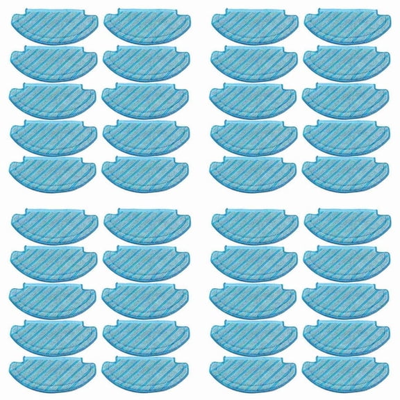 40Pcs Mop Cloths Cleaning Pads for Ozmo T8 T8 Max N8 / N8 Pro Vacuum Cleaner Accessories