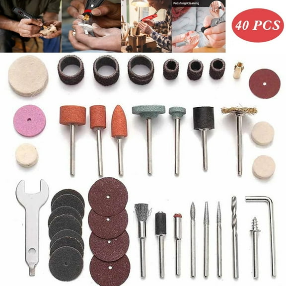 40Pcs Multi Purpose Rotary Tool Set Petiolate Millstone For Polishing Grinding Metal Burr Cleaning Brush For Cleaning Metal Rust