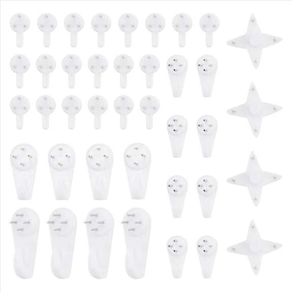40Pcs Nail Screws Wall Hooks Picture Hangers Traceless Photo Hook Multi Function Painting Frame Hanger