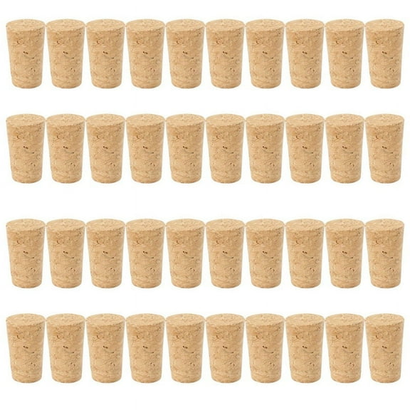 40Pcs Natural Wood Corks Wine Stopper Wood Bottle Stopper Cone Type Wine Bottle Corks Plug Sealing Cap Beer Bottle Corks