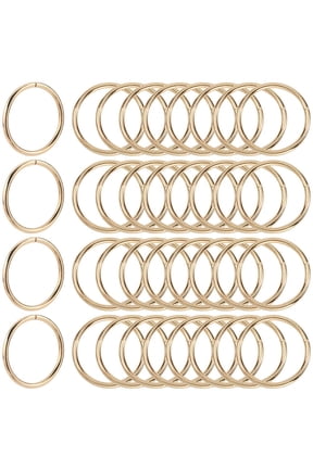 40Pcs Non Welded Metal O Ring Macrame Metal Rings 39mm Gold Iron Round Heavy Duty Hanging Multi Purpose Link Ring Buckle Connectors for Macrame Handbag Dog Leashes Belt Luggage Accessories 1set