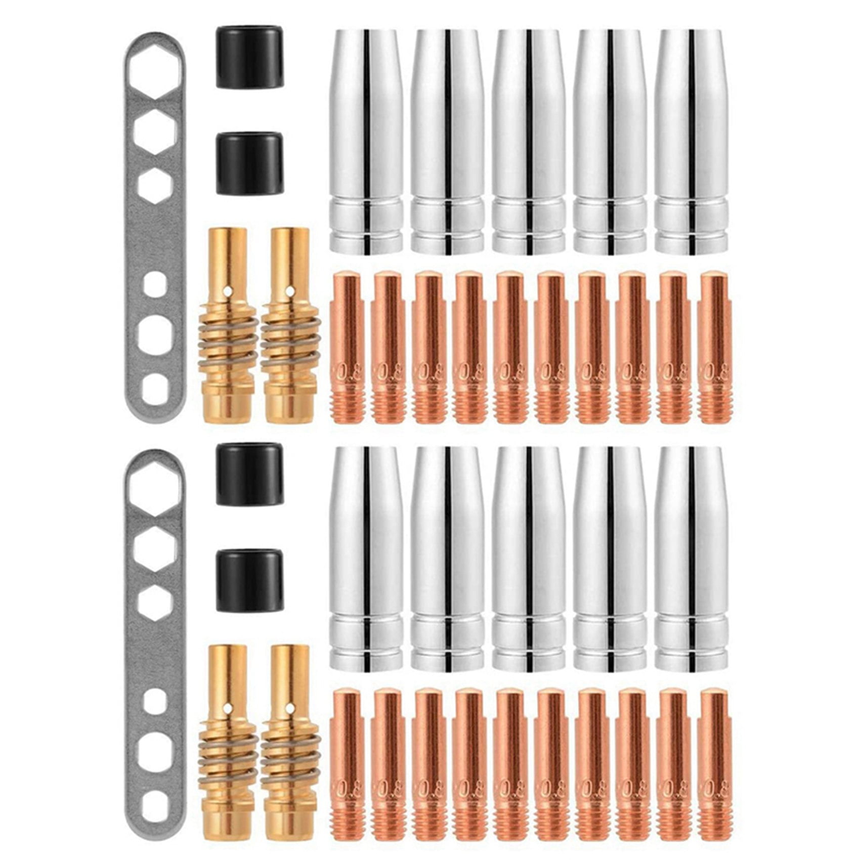 40Pcs Nozzles Contact Tips Holders Mig Welder Consumable Accessory for