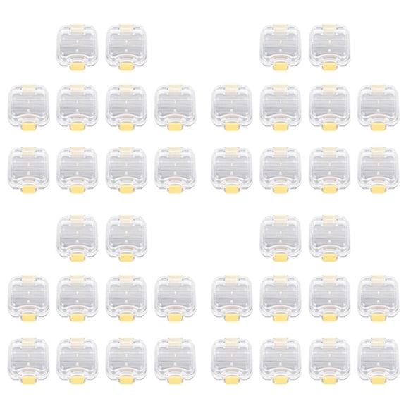 40Pcs Plastic Denture Tooth Box with Film High Quality Denture Storage Box Dental Implant Membrane Tooth Box