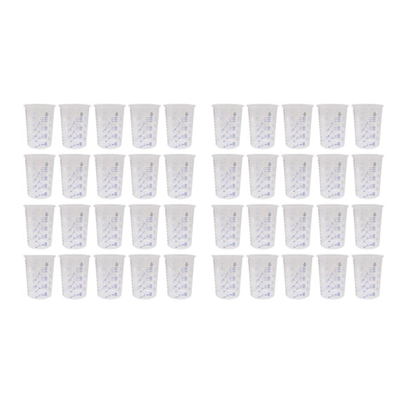 40Pcs Plastic Disposable Paint Mixing Cup Measurements Cups for Resin Epoxy pour 600ML
