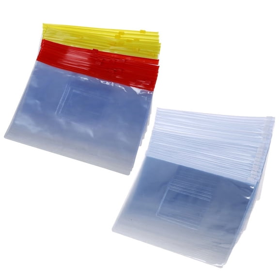40Pcs Plastic Slider Zip Lock Bags Files Holder for A5 Paper,40 Pcs x Slider Zipper Closure Bag
