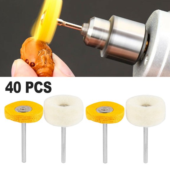 40Pcs Polishing Mop Wheel Buffing Pad Brush Set For Rotary Tool Polish Drill Bit