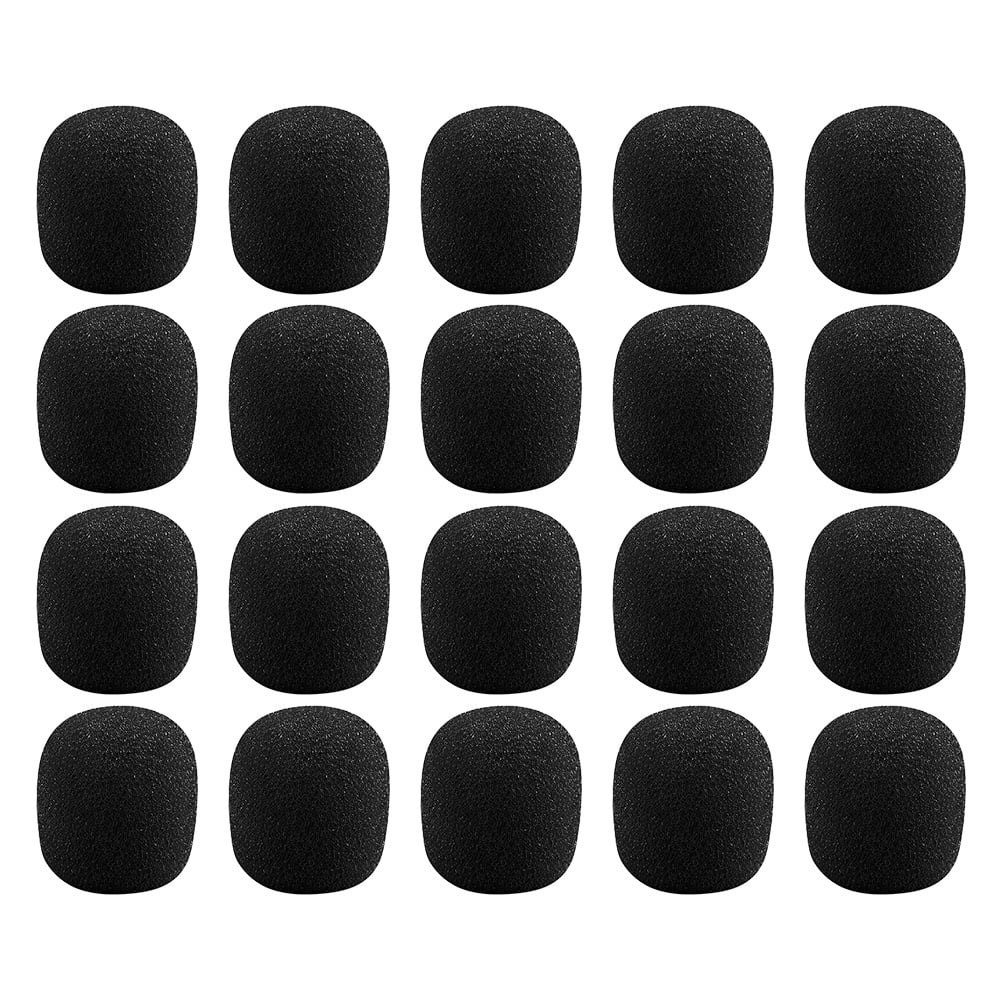 40Pcs Practical Lapel Microphone Covers Supple Sponge Microphone Covers