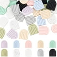 thumbnail image 1 of 40Pcs Rainbow Silicone Beads Smooth Arch Silicone Beads Coloful Pastel Beads Craft Beads Set, 1 of 9