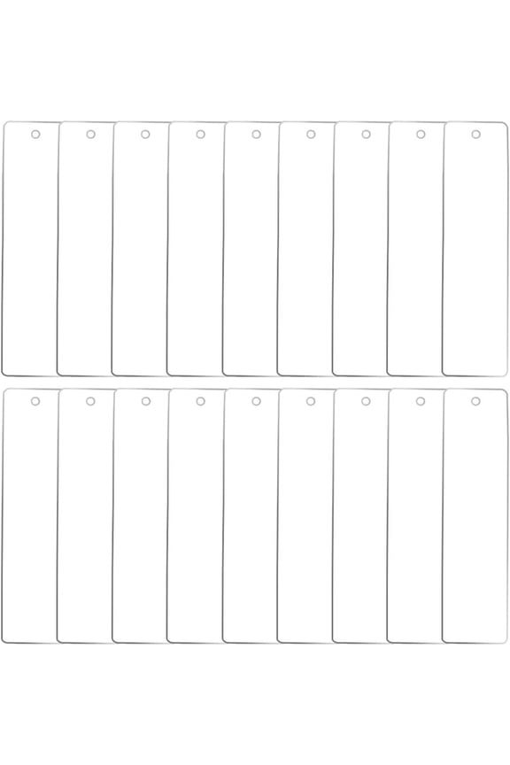 40Pcs Rectangle Acrylic Charm Clear Ornament Blanks Bulk Transparent Unfinished Square Blank Hanging Ornaments Charms with Hole for Keychain Bags Chain Decoration DIY Crafts Accessories DIY Rectangle