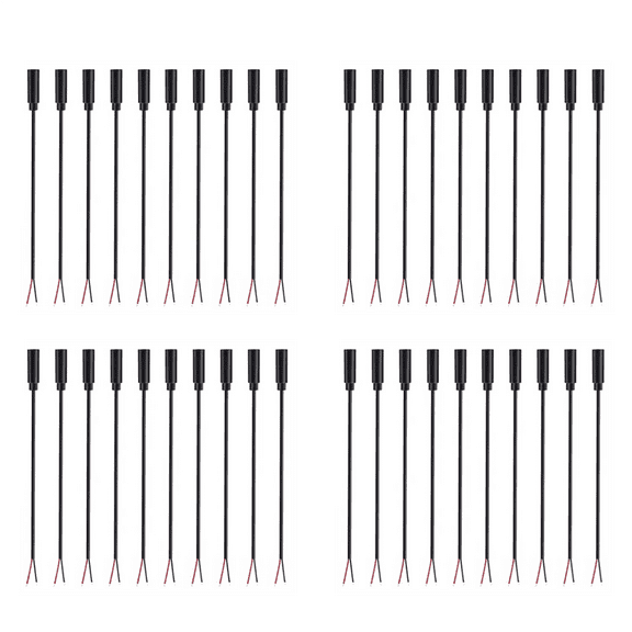 40Pcs Replacement 3.5mm Female Jack to Bare Wire Open End 2 Pole Mono 1/8 Inch 3.5mm Jack Plug Connector Audio Cable