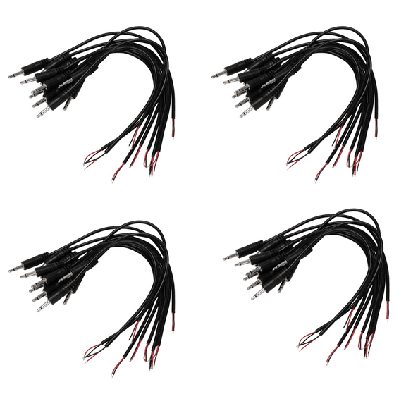 40Pcs Replacement Male Plug to Bare Wire Open End 2 Pole Mono 1/8Inch 3.5mm Plug Jack Connector Audio Cable Repair