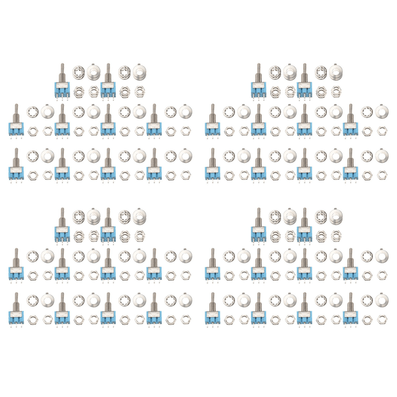 40Pcs SPDT Mini Toggle Switch 3-Pin 2 Position on/on Miniature Toggle Switch 6A 125V AC Toggle Switch -102