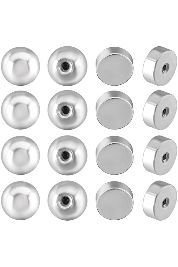 40Pcs Screw Ball Ear Backs Flat Round Ear Nuts Stainless Steel Earring Backings Replacement Stoppers for Earring Posts StudsDIY