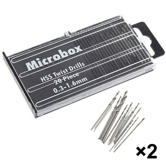 40Pcs Set 0.3mm-1.6mm Mini HSS Spiral Drill Bit Set Drill Bits Set
