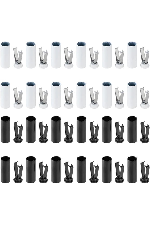 40Pcs Shoelaces Tips 2 Colors Hoodie String Caps Shoelace Tips Head Lace Column Tips Cylindrical Tip Replacement for Shoestring Sneakers Inner Diameter: 6mm White DIY