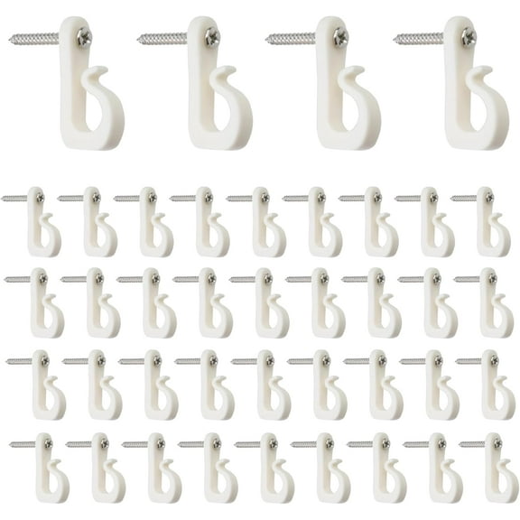 40Pcs Siding Hooks for Hanging Outdoor String Lights Clips Light Hanger Hooks Screw in Hooks for Hanging Christmas Light