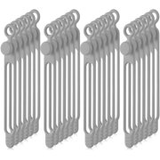 40Pcs Silicone Cable Straps Wire Organizer For Headphones, Audio, Reusable Fastening Cable Ties Cord Organize (å)