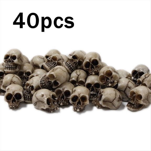 40Pcs Skulls Human Head Skull Realistic Skeleton Skulls for Halloween Table Decor