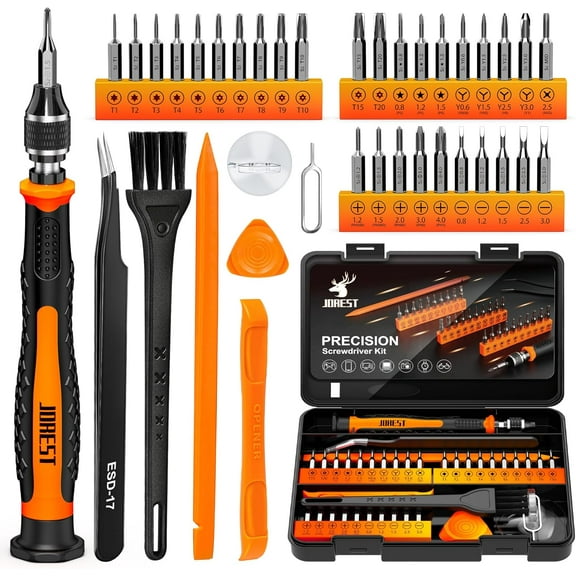 40Pcs Small Precision Screwdriver Set (S2 Steel), Magnetic Screwdriver Set with Torx T5 T6 T8, Mini Repair Tool Kit for Macbook, Computer, Laptop, iPhone, PS4 PS5, Xbox, Switch, Glasses, Watch