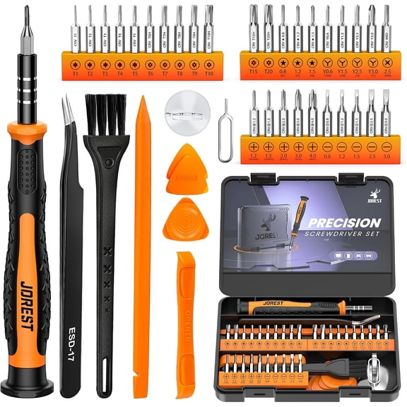 40Pcs Small Precision Screwdriver Set with Torx Triwing Phillips, Mini Repair Tool Kit for Macbook, Computer, Laptop, PC, iPhone, PS5, Xbox, Switch, Glasses, Watch, Ring Doorbell, Electronics