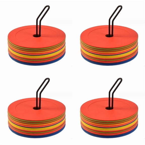 40Pcs Soccer Flat Cones Marker Disc,Basketball Sports Speed Agility Training Markers,Portable Training Equipment