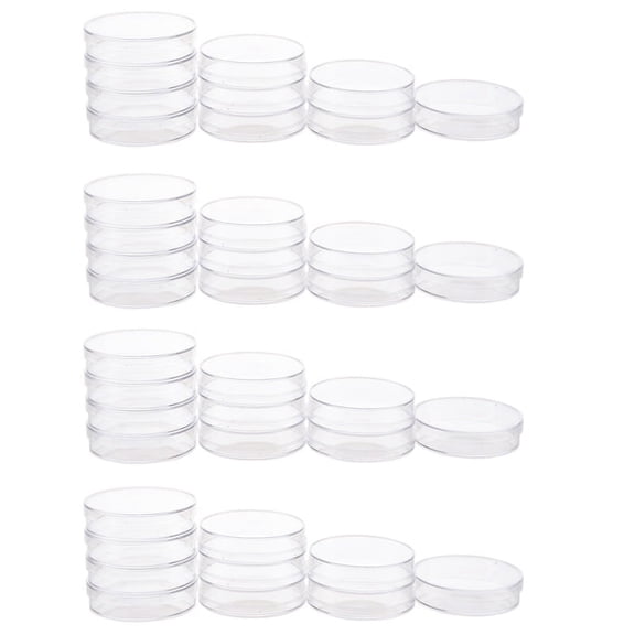 40Pcs Sterile Dishes with Lids for Lab Plate Bacterial 55mm x 15mm