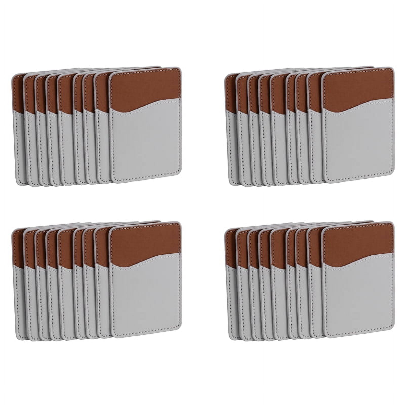 40Pcs Sublimation Blanks Phone Wallet - PU Leather Card Holder for Back of Phone Stick on Android DIY Blanks