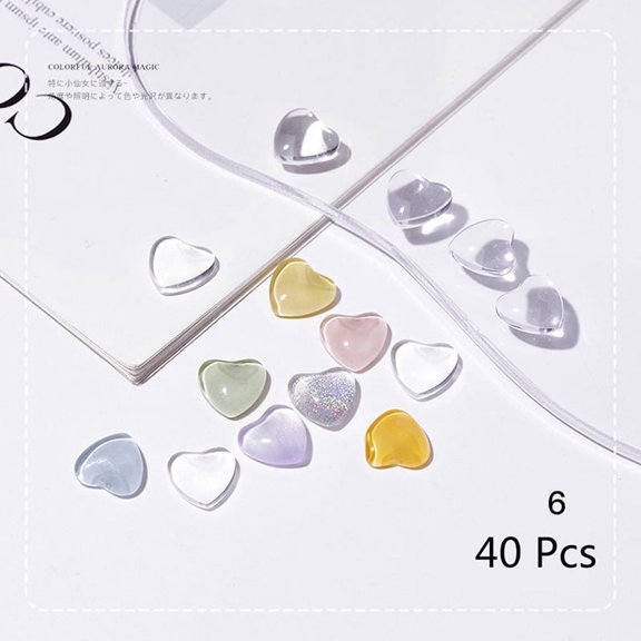 40Pcs Transparent Glass Nail Art Display Showing Polish Color Board Tips Tools