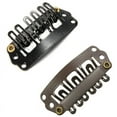 thumbnail image 1 of 40Pcs U-Shaped Clamp for Hair Extensions Wig Clips DIY Comb Black Frame & 10Pcs Brown Snap Clips U-Shape Metal Clips, 1 of 5