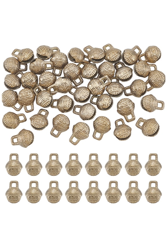 40Pcs Vintage Gold Bells Metal Tibetan Bell Charms Mini Bells Christmas Jingle Bell Dangle Charms Wind Chimes Home Door Decor