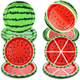 thumbnail image 1 of 40Pcs Watermelon Paper Plates, Watermelon Party Decorations Tableware, Disposable Citrus Fruit Dinner Plates Dessert Plates for Baby Shower Summer Tropical Fruit Watermelon Party Supplies, 1 of 6