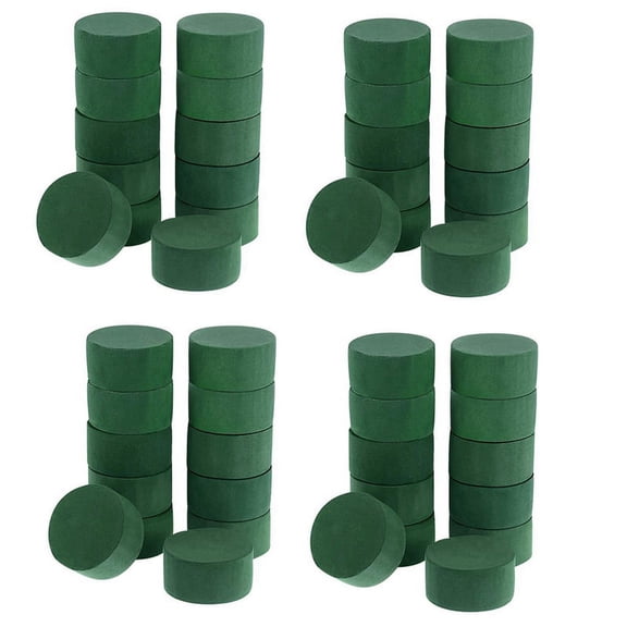 40Pcs Wedding Aisle DIY Craft Floral Arrangement Water-Absorbing Home Garden Green Flower Foam -Keeping Round Brick