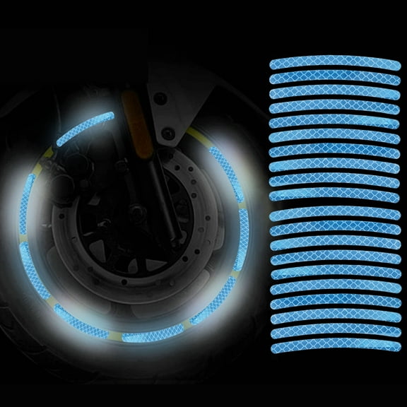 40Pcs Wheel Reflective Stickers, All Weather Abrasion Resistance, Night Visibility Enhancement, Self Adhesive Easy Installation, Stylish Rim Decals, Safety Warning Accessories for Cars Motorcycles