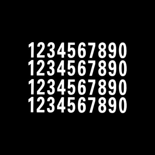 40Pcs White Pieces Reflective Mailbox Number Sticker Decal Adhesive Reflective Address Numbers Number 0-9 for Window,Signs,Door,Cars,Mailbox Accessories and Hardware (1inch)