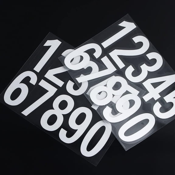 40Pcs White Pieces Reflective Mailbox Number Sticker Decal Adhesive Reflective Address Numbers Number 0-9 for Window, Signs, Door, Cars, Mailbox Accessories and Hardware (1inch)