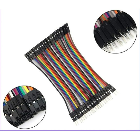 40Pin 10cm DuPont 1P-1P Wire Jumper Cables Pin to Socket (M-F)
