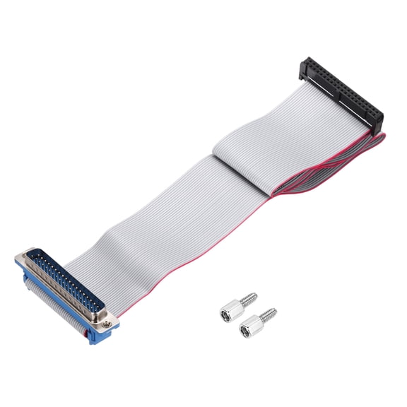 40Pin IDC Wire Flat Ribbon Cable DB37 Male to FC-40 Female Connector 2.54mm Pitch 50cm Length 2pcs