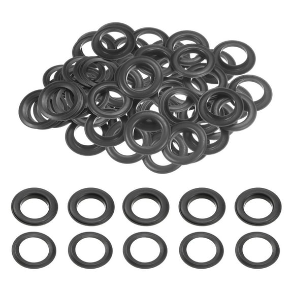 40Set Grommets Eyelets with Washers 20mm Copper Metal Eyelets Kit for Curtain Clothes Leather Bag, Black