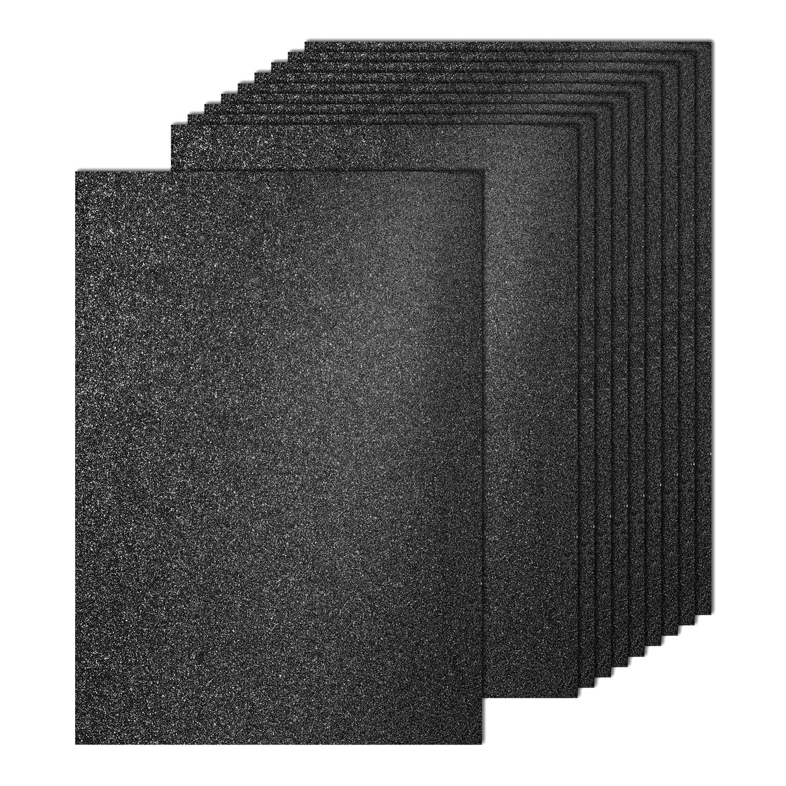 40Sheets Black Glitter Cardstock, 8.3x11.7 in A4 Glitter Paper Card Stock Shiny Scrapbook 250gsm Sparkly Paper Large Shimmer for Crafts Scrapbook DIY Art Wedding Party