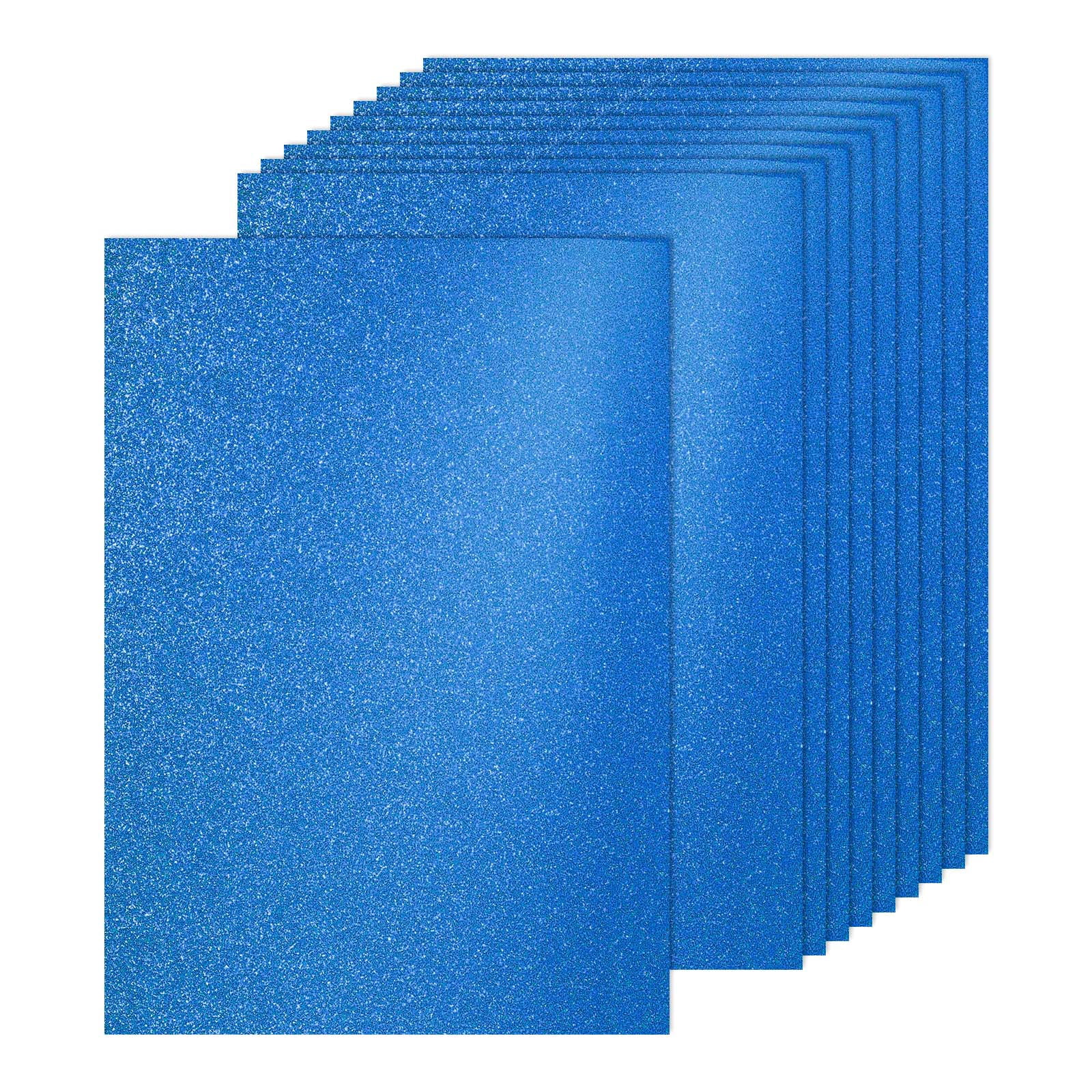 40Sheets Blue Glitter Cardstock, 8.3x11.7 in A4 Glitter Paper Card Stock Shiny Scrapbook 250gsm Sparkly Paper Large Shimmer for Crafts Scrapbook DIY Art Wedding Party