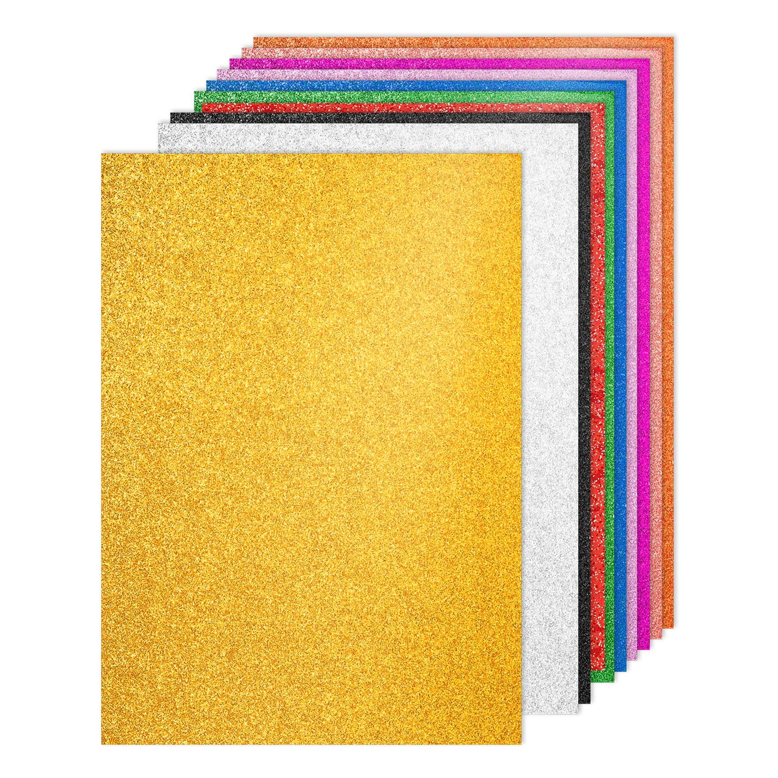 40Sheets Colorful Glitter Cardstock, 8.3x11.7 in A4 Glitter Paper Card Stock Shiny Scrapbook 250gsm Sparkly Paper Large Shimmer for Crafts Scrapbook DIY Art Wedding Party