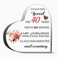 thumbnail image 1 of 40Th Birthday Gifts For Women 40 Year Old Gifts 40Th Anniversary Presents Idea For Women Mom Wife Appreciation Gifts For Women, Acrylic Heart Keepsake,Inspirational Gifts For Coworker Boss, 1 of 6