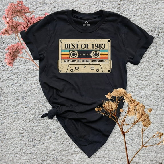 40Th Birthday Shirt Tee, Best Of 1983 Shirt, 40 Years Of Being Awesome Shirt, Vintage 1983 Shirt, Hello Forty Shirt, 1983 Cassette Shirt, Full Size S-5XL