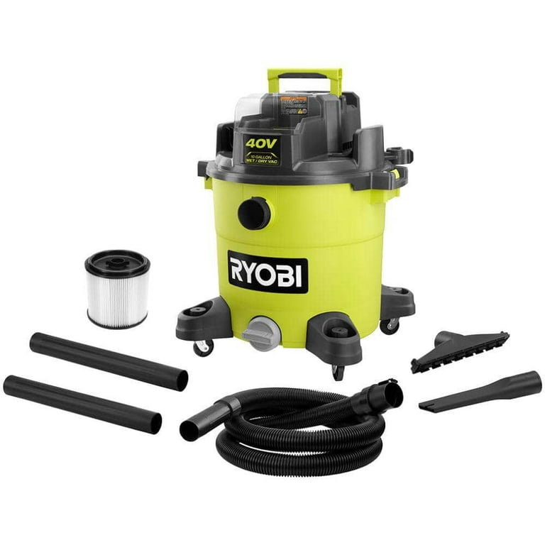 40V 10 Gal. Cordless Wet Dry Vacuum Tool Only with Replacement Filter Walmart