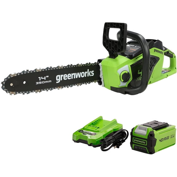 40V 14-Inch Cordless Chainsaw, 2.5Ah Battery Included (Great For Storm Clean-Up, Pruning, and Camping)