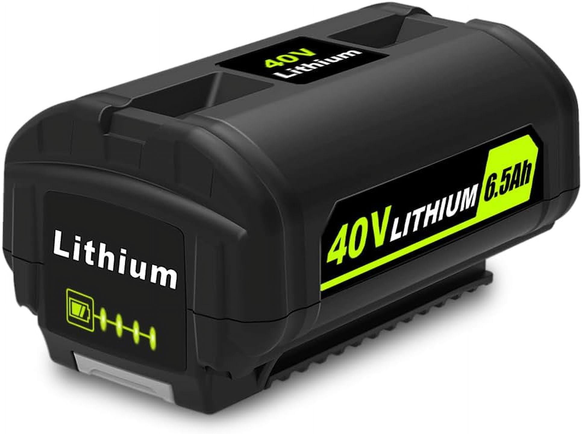 40V 6.5Ah Battery OP4050 Replacement for Ryobi 40V 5Ah OP4050A Battery 4Ah OP4040 6Ah OP40601 OP4060A1 OP40602 2Ah OP40201 Ryobi 40V Lithium ion Battery 2Ah 4Ah 5Ah 6Ah
